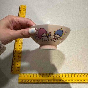 Vintage 80s My Little Twin Stars Sanrio Ceramic Bowl